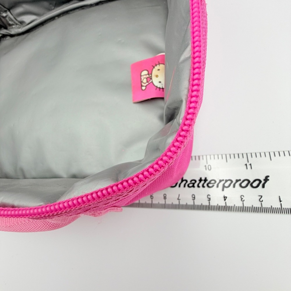 Hello Kitty Pink Insulated Lunch Bag & Hearts Bows Sanrio Kids School Purse - Picture 7 of 16